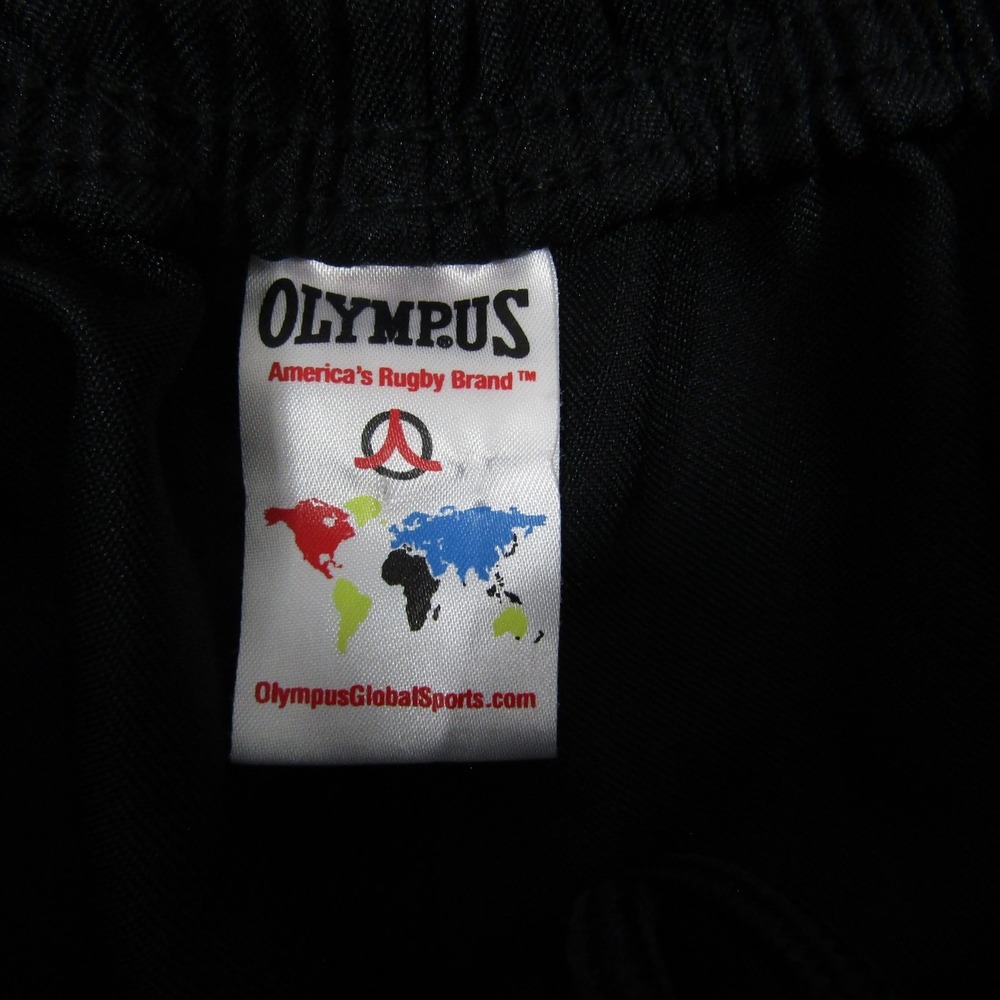 Olympus Mens 27 Black Sweat Shorts Rugby Training Elastic Waist Casual Athletic - Picture 2 of 5